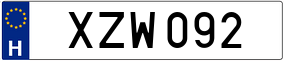 Trailer License Plate